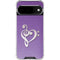 Purple Glitter Musical Heart Google Pixel 10 Clear Case